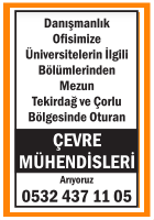 ÇEVRE MÜHENDİSLERİ TEKİRDAĞ ÇORLU