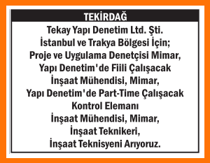 İSTANBUL TRAKYA İÇİN MİMARLAR MÜHENDİSLER
