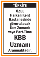 HASTANEMİZE KBB UZMANI ÖZEL HALKALI KENT