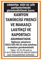 YURT DIŞINDAKİ ŞANTİYELERİMİZE PERSONELLER