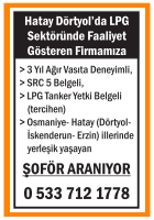 LPG TANKER ŞOFÖRÜ ARANIYOR HATAY 